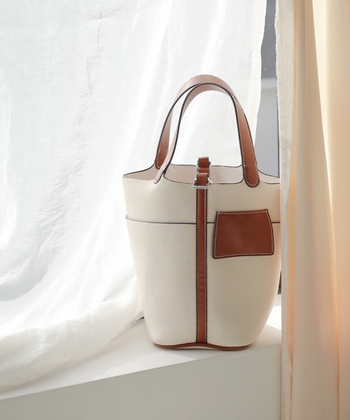 Bab（バブ）の「配色ステッチハンドバッグ（ハンドバッグ・レディース・ブラック/アイボリー/キャメル/ライトグリーン/ブラック系その他/ベージュ・ONESIZE）」の20枚目の写真