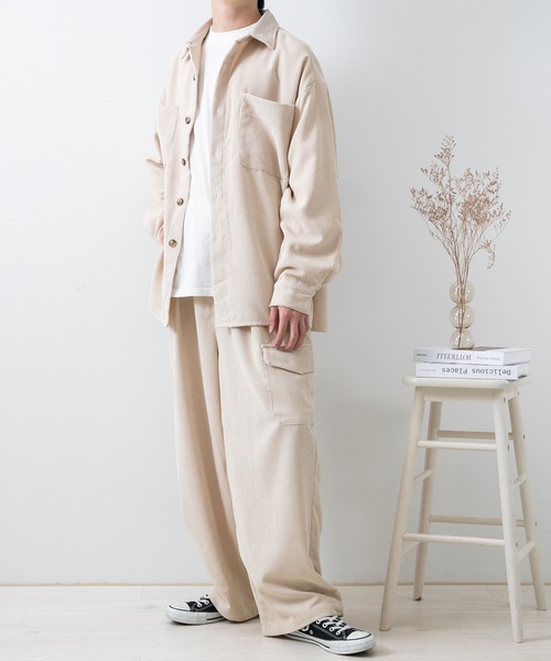 PairPair（ペアペア）の「コーデュロイバルーンパンツ(ユニセックス)（その他パンツ・レディース・グリーン/アイボリー/モカ/グレイッシュブルー・MEDIUM/LARGE）」の19枚目の写真