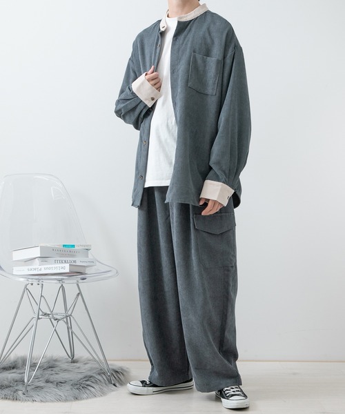 PairPair（ペアペア）の「コーデュロイバルーンパンツ(ユニセックス)（その他パンツ・レディース・グリーン/アイボリー/モカ/グレイッシュブルー・MEDIUM/LARGE）」の22枚目の写真