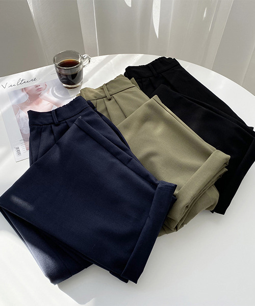 c.u.l（シーユーエル）の「【c.u.l:w】ハイウエストルーズタックパンツ culw128（スラックス・レディース・カーキ/ブラック/ネイビー・L/M）」の9枚目の写真