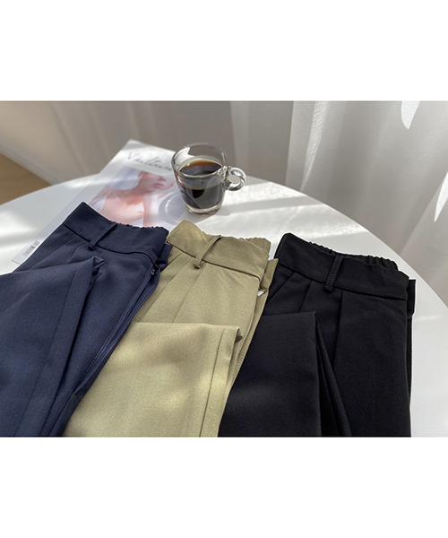 c.u.l（シーユーエル）の「【c.u.l:w】ハイウエストルーズタックパンツ culw128（スラックス・レディース・カーキ/ブラック/ネイビー・L/M）」の10枚目の写真