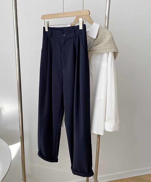 c.u.l（シーユーエル）の「【c.u.l:w】ハイウエストルーズタックパンツ culw128（スラックス・レディース・カーキ/ブラック/ネイビー・L/M）」の19枚目の写真