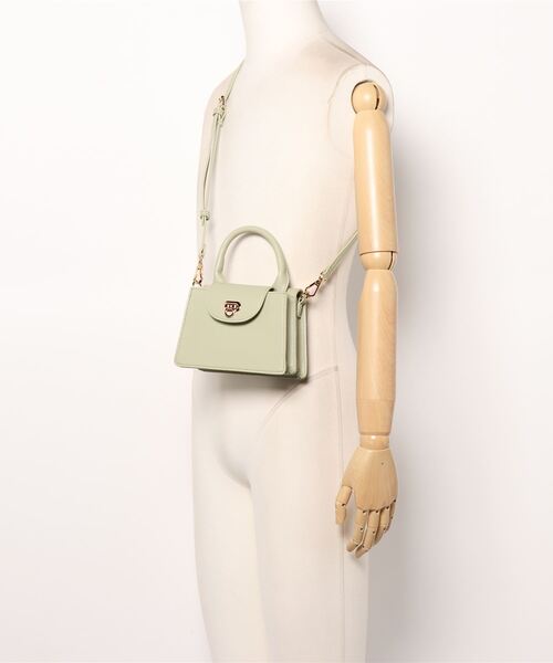 N.（N. Natural Beauty Basic）（エヌエヌナチュラルビューティーベーシック）の「ウォレット付ミニショルダーバッグ（ショルダーバッグ・レディース・レッド/ライトグリーン・ﾌﾘ-）」の7枚目の写真