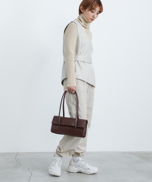 select MOCA（セレクトモカ）の「クラシカルショルダーバッグ（ショルダーバッグ・レディース・ブラック/ブラウン/アイボリー・FREE）」の6枚目の写真