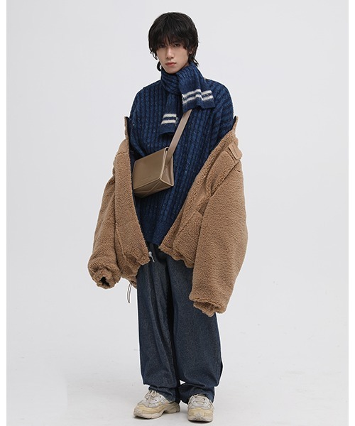 MASONPRINCE(メイソンプリンス)の「【MASONPRINCE】Reversible hem drawcord bore jacket WT0979(ブルゾン・メンズ・ブルー/ブラック/アイボリー・L/S/M)」の14枚目の写真
