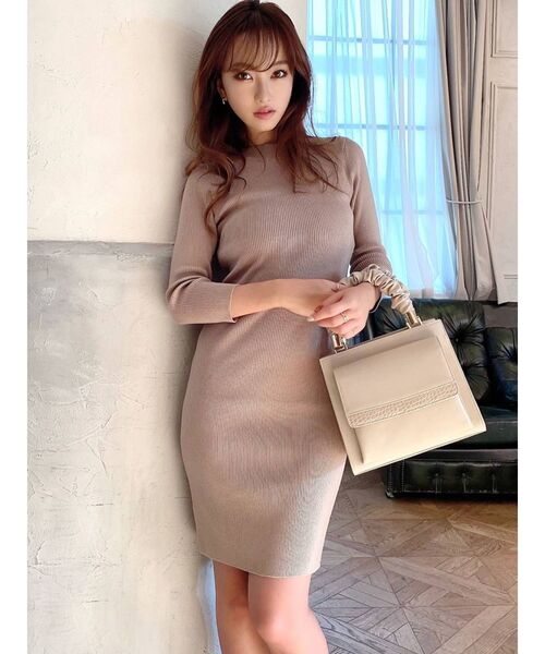 RESEXXY（リゼクシー）の「リブニットワンピース（ワンピース・レディース・ブラック/ベージュ/ブルー/その他/その他1・SMALL/MEDIUM）」の2枚目の写真