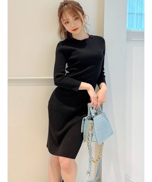 RESEXXY（リゼクシー）の「リブニットワンピース（ワンピース・レディース・ブラック/ベージュ/ブルー/その他/その他1・SMALL/MEDIUM）」の6枚目の写真