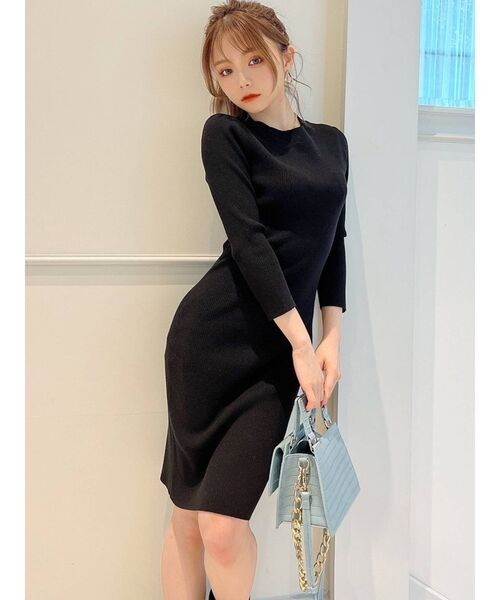 RESEXXY（リゼクシー）の「リブニットワンピース（ワンピース・レディース・ブラック/ベージュ/ブルー/その他/その他1・SMALL/MEDIUM）」の7枚目の写真