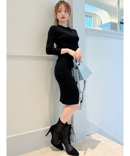 RESEXXY（リゼクシー）の「リブニットワンピース（ワンピース・レディース・ブラック/ベージュ/ブルー/その他/その他1・SMALL/MEDIUM）」の10枚目の写真