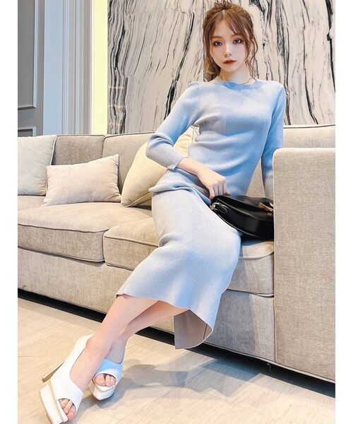 RESEXXY（リゼクシー）の「リブニットワンピース（ワンピース・レディース・ブラック/ベージュ/ブルー/その他/その他1・SMALL/MEDIUM）」の12枚目の写真