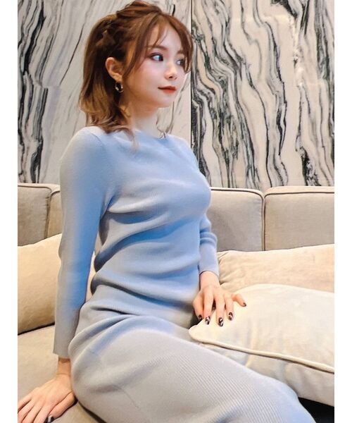 RESEXXY（リゼクシー）の「リブニットワンピース（ワンピース・レディース・ブラック/ベージュ/ブルー/その他/その他1・SMALL/MEDIUM）」の15枚目の写真