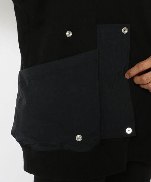 ROYAL FLASH（ロイヤルフラッシュ）の「A.F ARTEFACT/エーエフ・アーティファクト/Nylon Combi Sweat Hoodie（パーカー・メンズ・ブラック・4/3）」の9枚目の写真