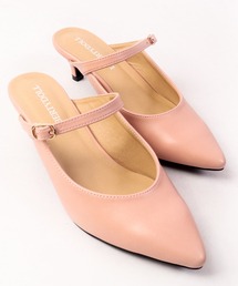 LibertyDoll ポインテッドトゥストラップミュール5.5㎝ローヒールパンプス