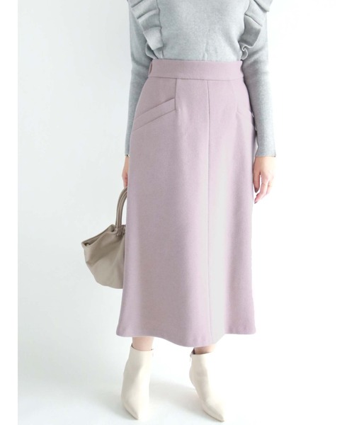 Te chichi(テチチ)の「メルトン台形スカート(スカート・レディース・ピンク/モカ/ネイビー・SMALL/MEDIUM)」の3枚目の写真