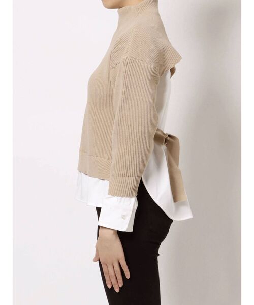 EMODA(エモダ)の「ハイネックドッキングニット(ニット/セーター・レディース・ブラック/ベージュ/ライム・FREE)」の16枚目の写真