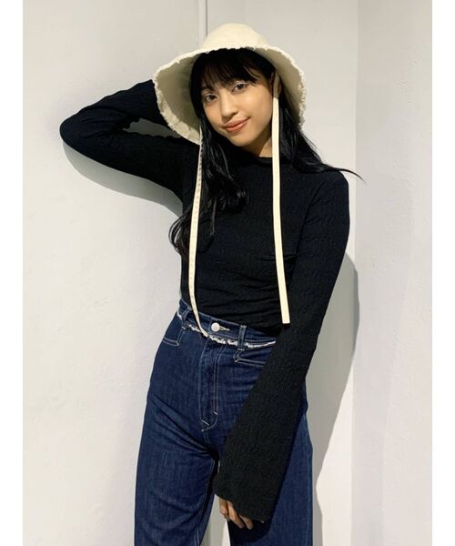 EMODA（エモダ）の「シースルーハイネックトップ（Tシャツ/カットソー・レディース・ブラック/その他/その他1/ホワイト・FREE）」の22枚目の写真