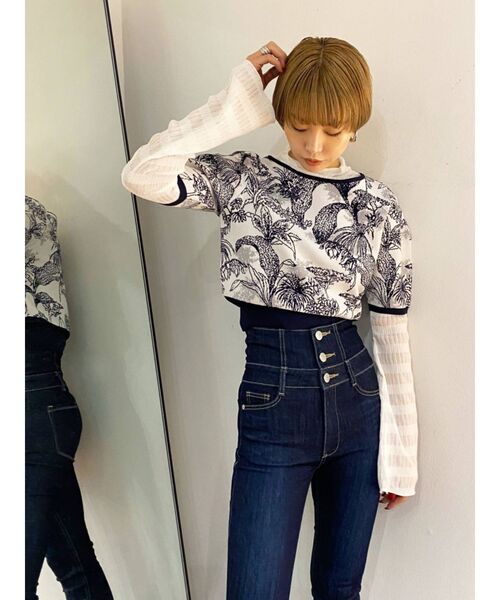 EMODA（エモダ）の「シースルーハイネックトップ（Tシャツ/カットソー・レディース・ブラック/その他/その他1/ホワイト・FREE）」の18枚目の写真