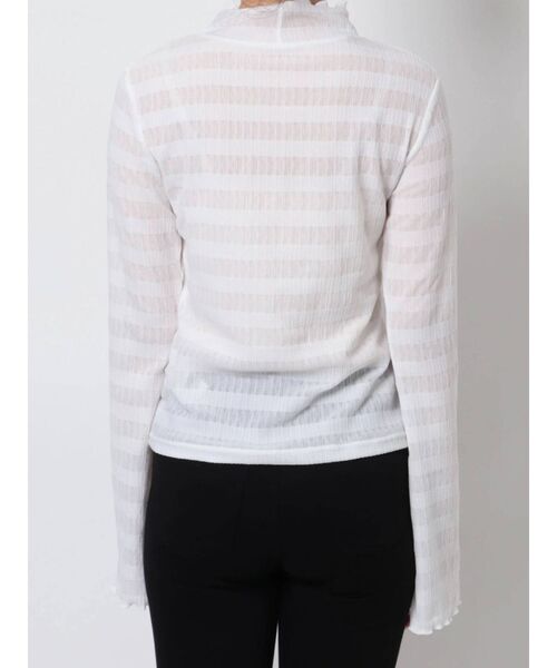 EMODA（エモダ）の「シースルーハイネックトップ（Tシャツ/カットソー・レディース・ブラック/その他/その他1/ホワイト・FREE）」の13枚目の写真