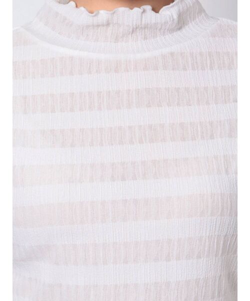 EMODA（エモダ）の「シースルーハイネックトップ（Tシャツ/カットソー・レディース・ブラック/その他/その他1/ホワイト・FREE）」の12枚目の写真