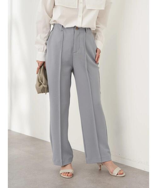 earth music&ecology（アースミュージックアンドエコロジー）の「センターシームフレアパンツ*（スラックス・レディース・ブラック/ベージュ/サックスブルー・S/M）」の14枚目の写真