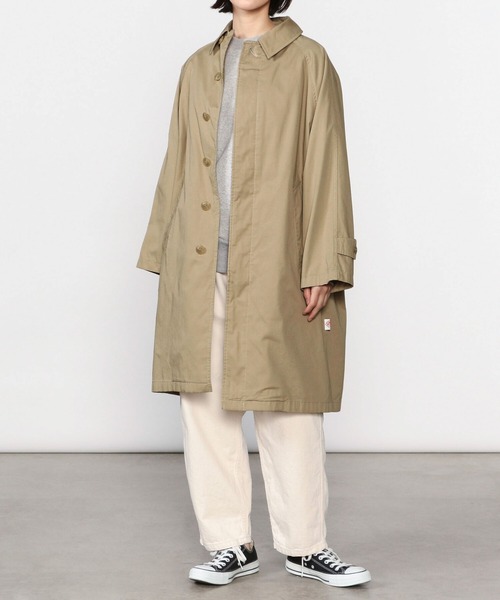 DANTON（ダントン）の「DANTON | コットンツイル ステンカラーコート WOMEN（ステンカラーコート・レディース・ベージュ/グレイッシュベージュ・36）」の14枚目の写真