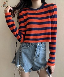 urge：（アージコロン ）の「【URGE：】ボーター ショート丈 ニット（ニット/セーター）」