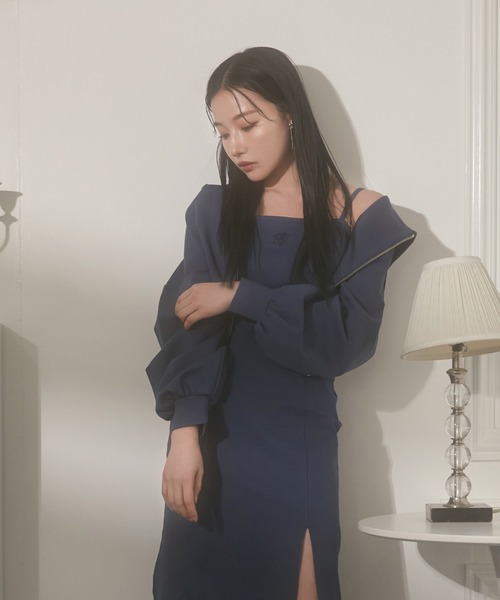 ANDGEEBEE（アンジービー）の「ショートパーカー（パーカー・レディース・ブルー/ブラック・MEDIUM）」の9枚目の写真