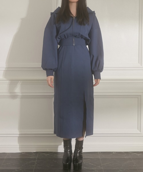 ANDGEEBEE（アンジービー）の「ショートパーカー（パーカー・レディース・ブルー/ブラック・MEDIUM）」の12枚目の写真