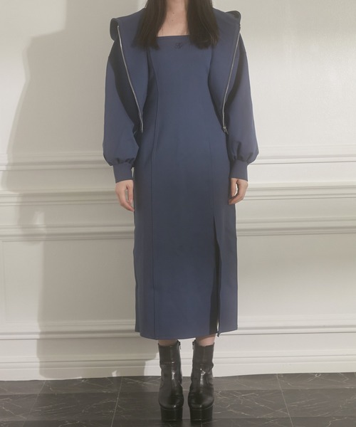 ANDGEEBEE（アンジービー）の「ショートパーカー（パーカー・レディース・ブルー/ブラック・MEDIUM）」の13枚目の写真