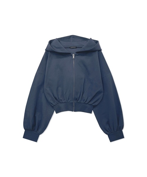 ANDGEEBEE（アンジービー）の「ショートパーカー（パーカー・レディース・ブルー/ブラック・MEDIUM）」の16枚目の写真