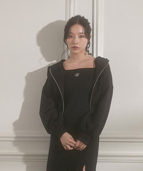 ANDGEEBEE（アンジービー）の「ショートパーカー（パーカー・レディース・ブルー/ブラック・MEDIUM）」の20枚目の写真