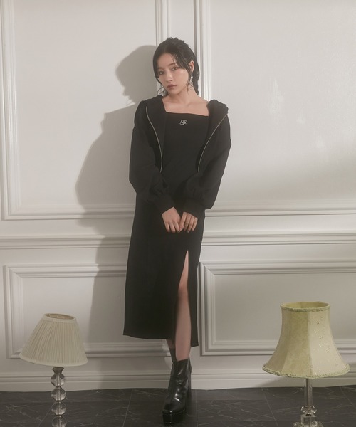 ANDGEEBEE（アンジービー）の「ショートパーカー（パーカー・レディース・ブルー/ブラック・MEDIUM）」の21枚目の写真