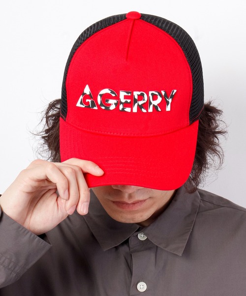 GERRY（ジェリー）の「NAKASHIMA SELECT GERRYマーブルシリコンらばーメッシュCAP（キャップ・メンズ・レッド/ブラック/ホワイト×ブラック・FREE）」の3枚目の写真