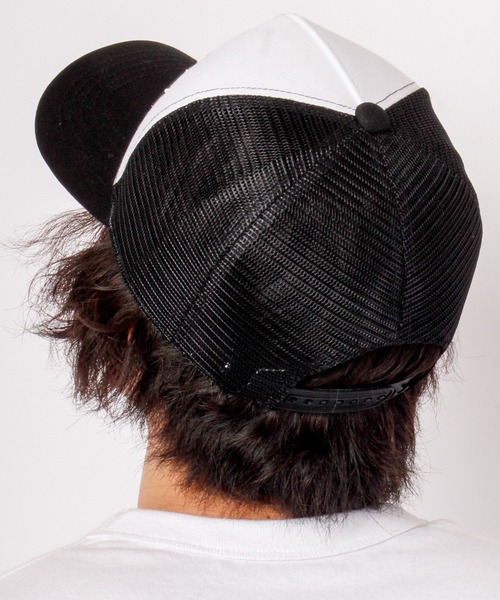 GERRY（ジェリー）の「NAKASHIMA SELECT GERRYマーブルシリコンらばーメッシュCAP（キャップ・メンズ・レッド/ブラック/ホワイト×ブラック・FREE）」の10枚目の写真