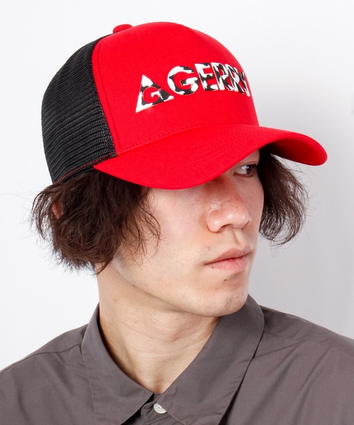 GERRY（ジェリー）の「NAKASHIMA SELECT GERRYマーブルシリコンらばーメッシュCAP（キャップ・メンズ・レッド/ブラック/ホワイト×ブラック・FREE）」の6枚目の写真