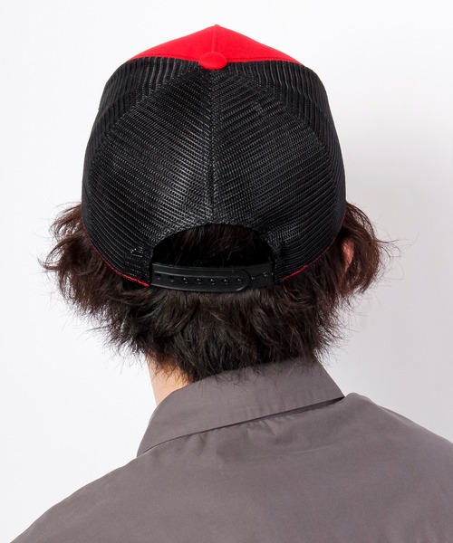 GERRY（ジェリー）の「NAKASHIMA SELECT GERRYマーブルシリコンらばーメッシュCAP（キャップ・メンズ・レッド/ブラック/ホワイト×ブラック・FREE）」の8枚目の写真