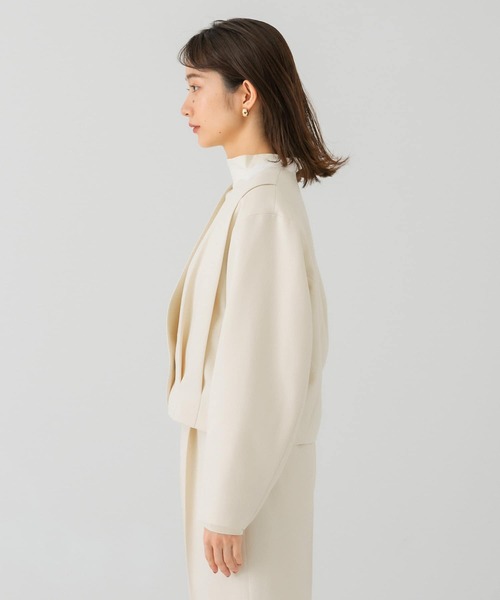 カルゼ風ノーカラージャケット