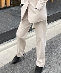 コットンリネンストレートパンツ