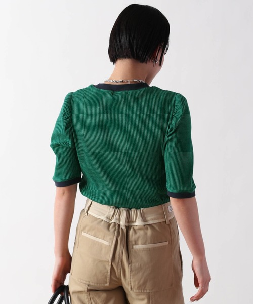 cepo(セポ)の「パフスリーブボーダーTee(Tシャツ/カットソー・レディース・レッド/イエロー/ブルー/グリーン系・M)」の8枚目の写真