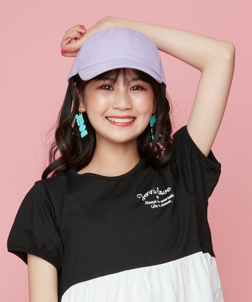 JENNI love（ジェニィラブ）の「リサイクルバックリボンキャップ（キャップ・キッズ・サックスブルー/ブラック/ラベンダー・56cm/54cm）」の3枚目の写真