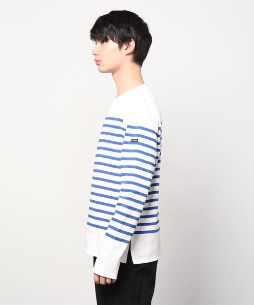 SAINT JAMES(セントジェームス)の「【SAINT JAMES】ボーダーTシャツNAVAL(Tシャツ/カットソー・メンズ・ブルー/ブラック・S/M/XL/L)」の3枚目の写真