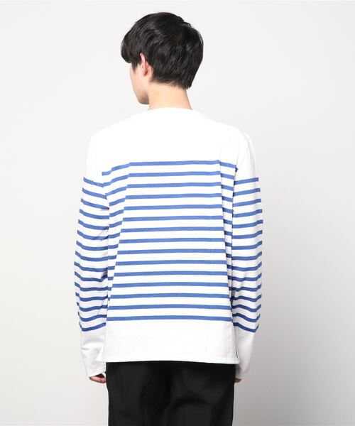 SAINT JAMES(セントジェームス)の「【SAINT JAMES】ボーダーTシャツNAVAL(Tシャツ/カットソー・メンズ・ブルー/ブラック・S/M/XL/L)」の4枚目の写真