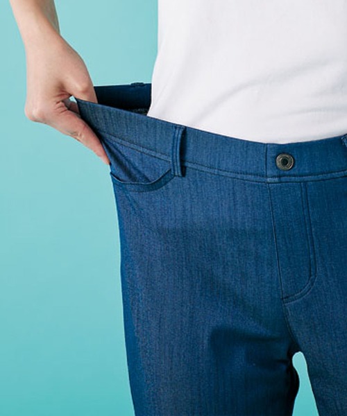 BELLUNA(ベルーナ)の「涼やか裏メッシュストレートパンツ 股下73cm(その他パンツ・レディース・ブルー系その他/ブラック/コーラル/ホワイト/ライトベージュ・LARGE/MEDIUM/X-LARGE)」の8枚目の写真