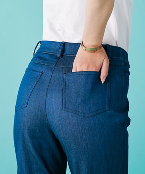 BELLUNA(ベルーナ)の「涼やか裏メッシュストレートパンツ 股下73cm(その他パンツ・レディース・ブルー系その他/ブラック/コーラル/ホワイト/ライトベージュ・LARGE/MEDIUM/X-LARGE)」の9枚目の写真