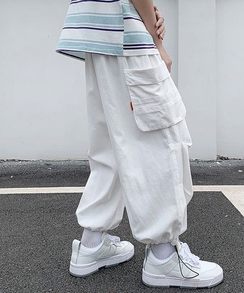 CORPUS TOKYO(コーパス トーキョー)の「Lazy Tokyo ワイドイージーカーゴパンツ(カーゴパンツ・メンズ・ブラック/ホワイト/カーキ・4/1/2/3)」の6枚目の写真