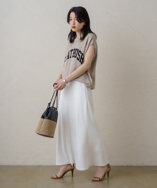 【loungedress】ジャガードロゴニット　グレー LOUNGEDRESS（ラウンジドレス）の「ジャガードロゴニット