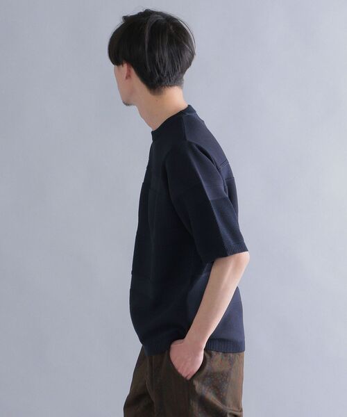 SHIPS（シップス）の「SHIPS: japan quality AMOSSA(R) リンクス ニットTシャツ（Tシャツ/カットソー・メンズ・ブラック/ベージュ/ミント/ネイビー・SMALL/MEDIUM/LARGE/X-LARGE）」の20枚目の写真