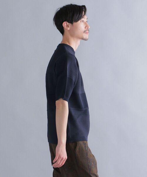 SHIPS（シップス）の「SHIPS: japan quality AMOSSA(R) リンクス ニットTシャツ（Tシャツ/カットソー・メンズ・ブラック/ベージュ/ミント/ネイビー・SMALL/MEDIUM/LARGE/X-LARGE）」の22枚目の写真