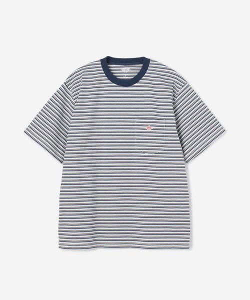 DANTON(ダントン)の「DANTON | コットンジャージー ポケットTシャツ STRIPE MEN(Tシャツ/カットソー・メンズ・A/B・42/44/38/40)」の2枚目の写真