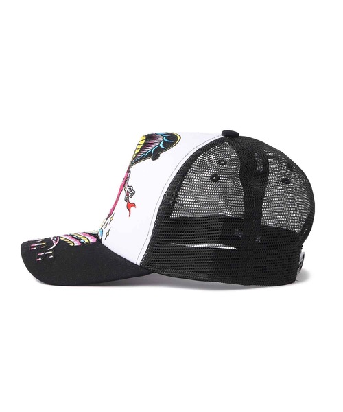 XLARGE（エクストララージ）の「FASCINATING SNAKE WOMAN MESH CAP（キャップ・メンズ・ホワイト/ブラック/マルチ・ONE SIZE）」の8枚目の写真